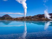 Am Blauen See bei einem Geothermalwerk
